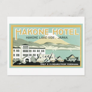 Carte Postale Hakone Hotel, Hakone Lake side, Japon
