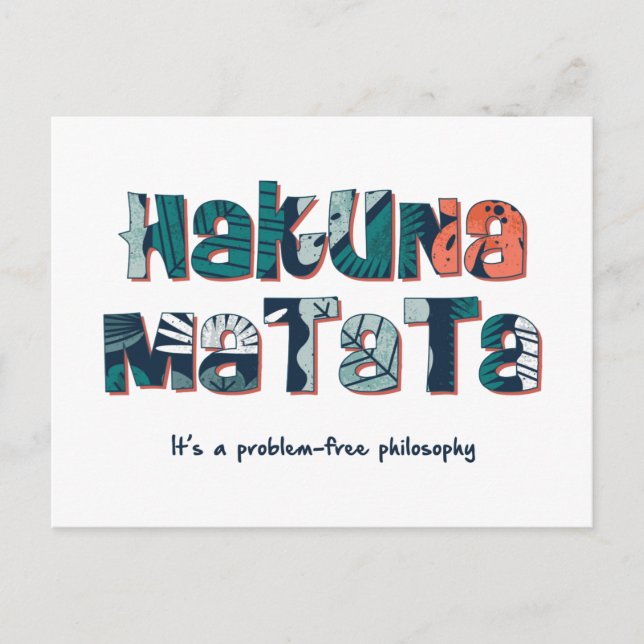 Carte Postale Hakuna Matata (Devant)