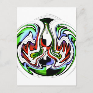 Carte Postale Hakuna Matata avec tourbillon et dégradations Abst