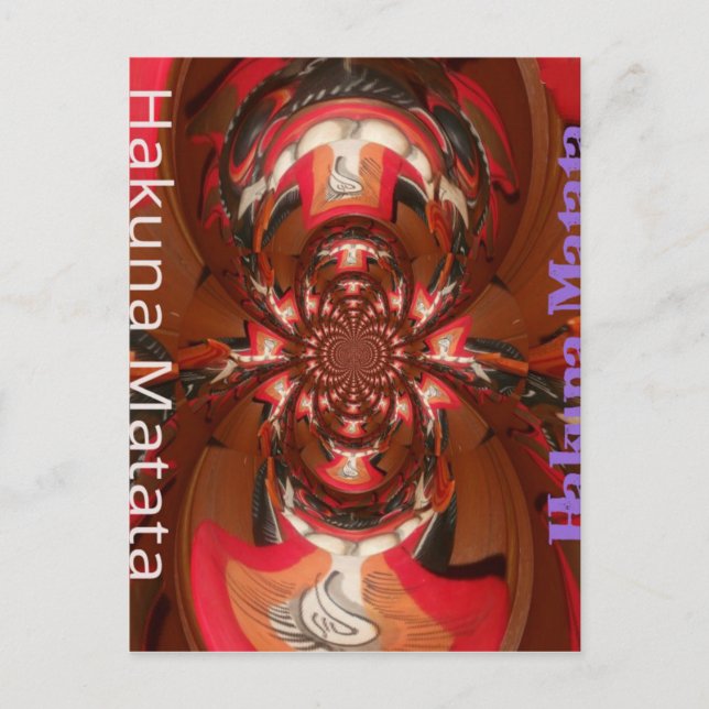 Carte Postale Hakuna Matata Halloween Masque Kaleidoscope Abstra (Devant)