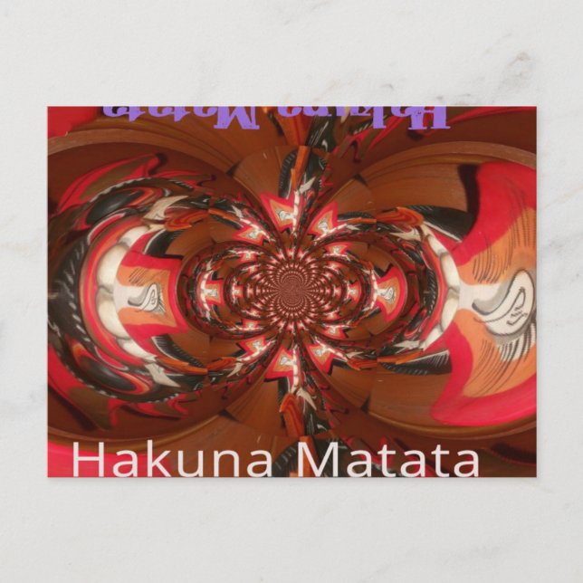 Carte Postale Hakuna Matata Halloween Masque Kaleidoscope Abstra (Devant)