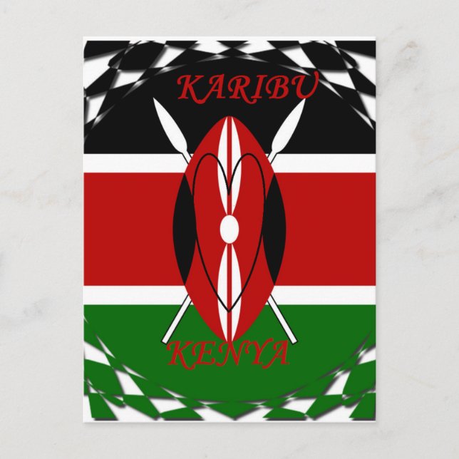 Carte Postale Hakuna matata Karaibu Kenya (Devant)