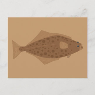 Carte Postale Halibut Fish