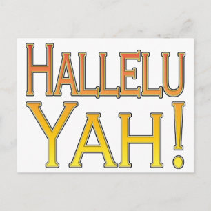 Carte Postale Hallelu Yah ! (doré)