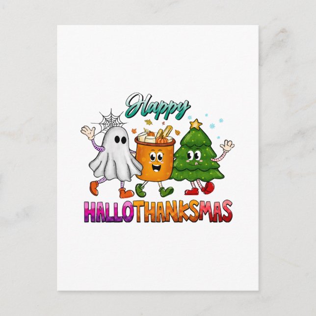 Carte Postale Hallothanksmas heureux (Devant)
