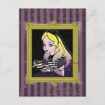 Carte postale Halloween Alice au pays des merveill
