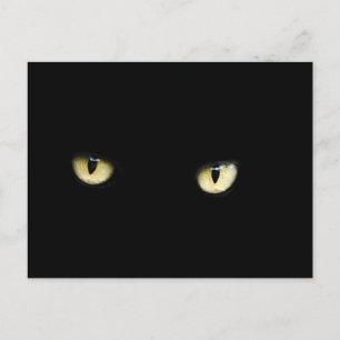 Carte postale Halloween Black Cat Eyes