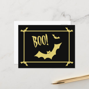 Carte postale Halloween BOO par la poète Adiela Ak