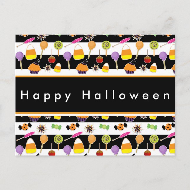 Carte postale Halloween Candy & Sweets (Devant)