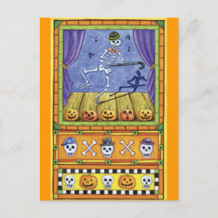 Carte postale Halloween Dancing Skeleton