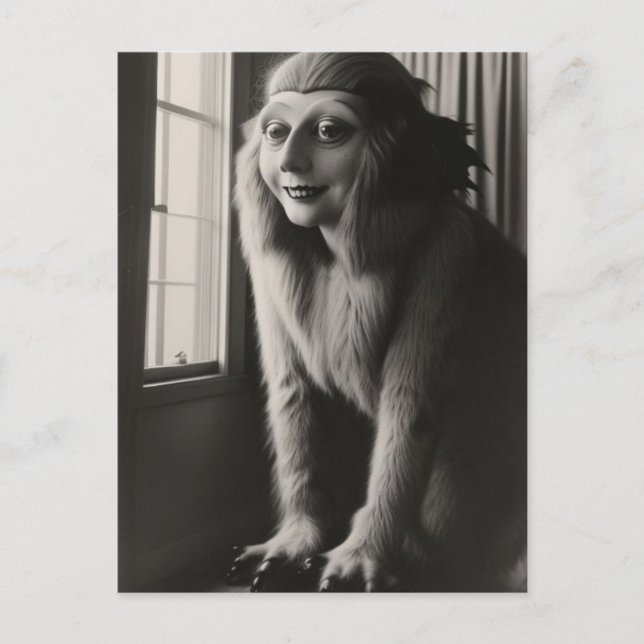 Carte postale Halloween d'animal de compagnie étra (Devant)