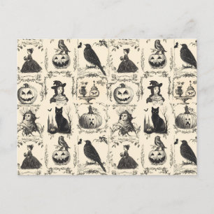 Carte Postale Halloween de l'époque victorienne vintage
