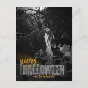 Carte Postale Halloween du cheval fantôme