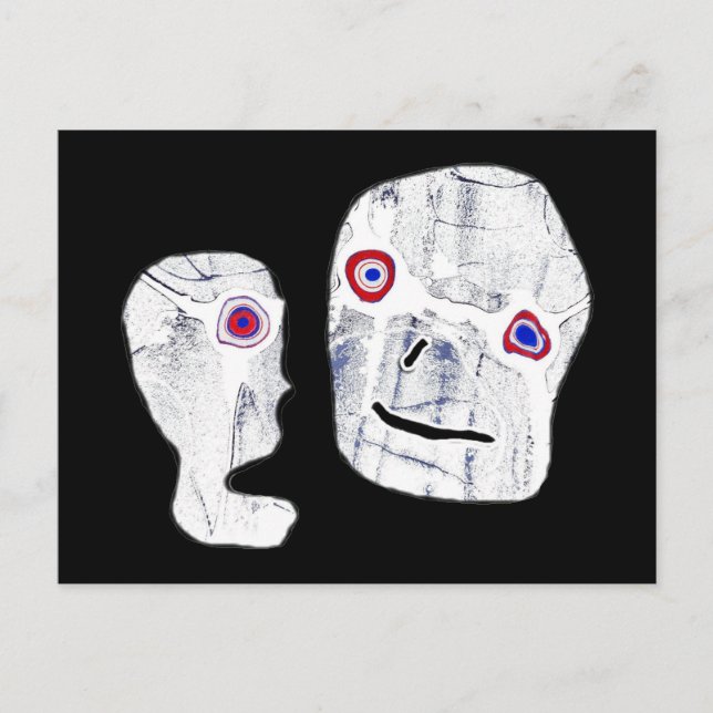 Carte Postale Halloween durable x Pierre Aliens zombies (Devant)