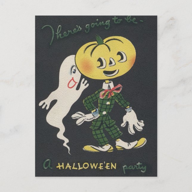 Carte Postale Halloween Éffrayant vintage (Devant)