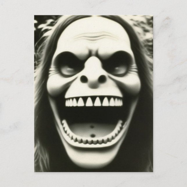 Carte postale Halloween étrange et effrayante (Devant)