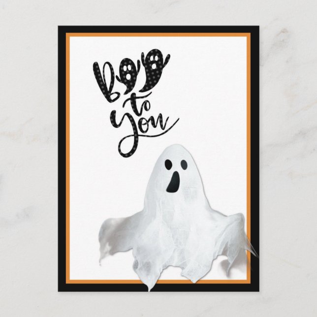 Carte Postale Halloween Ghost Boo À Vous Mignonne (Devant)