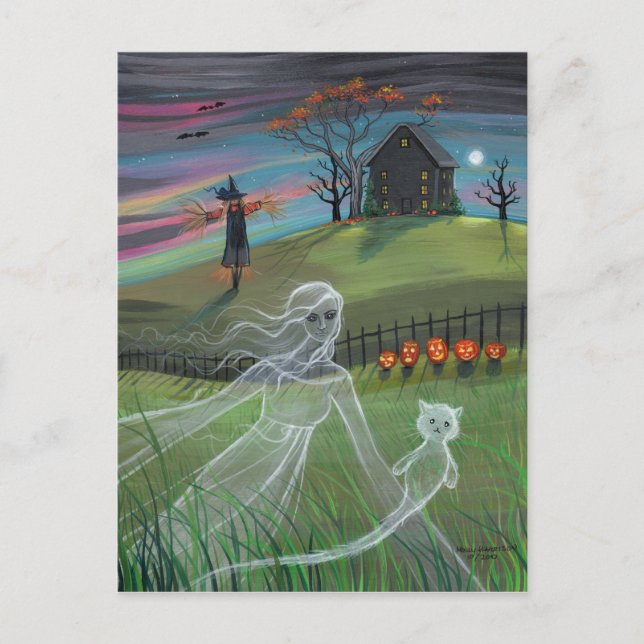 Carte postale Halloween Ghost Friends (Devant)
