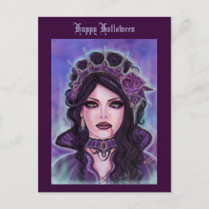 Carte Postale Halloween gothique vampire victorien par Renee Lav