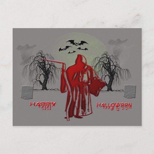 Carte Postale Halloween Grim Reaper (Devant)