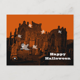 Carte Postale Halloween Haunted Cimetière Ghoost Graveyard