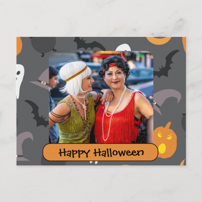 Carte Postale Halloween heureux avec Photo et Zone de texte pers (Devant)