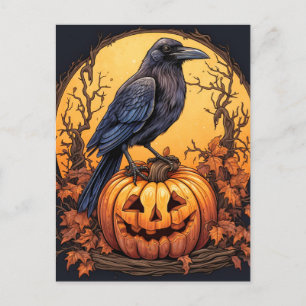 Carte Postale Halloween heureux de Black Crow