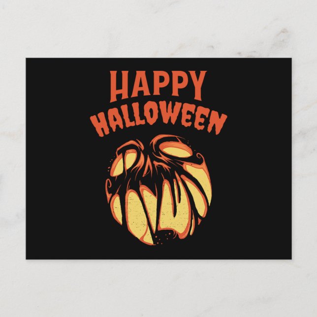 Carte Postale Halloween Jack oLantern citrouille (Devant)
