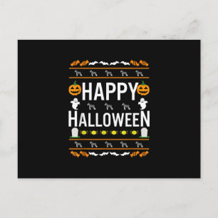 Carte Postale Halloween Lazy Ugly Costume Dog T-shirt.