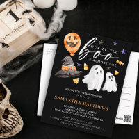 Halloween Little Boo Baby shower d'aquarelle noir