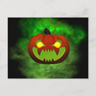 Carte Postale Halloween malin éffrayantPumpkin