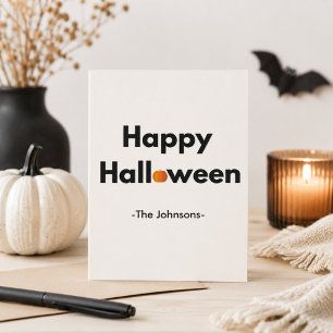 Carte Postale Halloween minimaliste moderne – Personnalisé