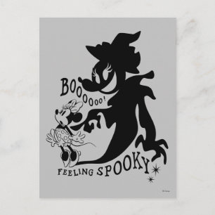 Carte Postale Halloween Minnie - Boo ! Sentiment Éffrayant