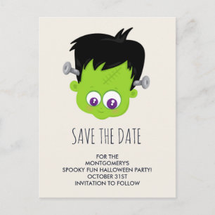 Carte Postale Halloween monstre du mignon Frankenstein Enregistr