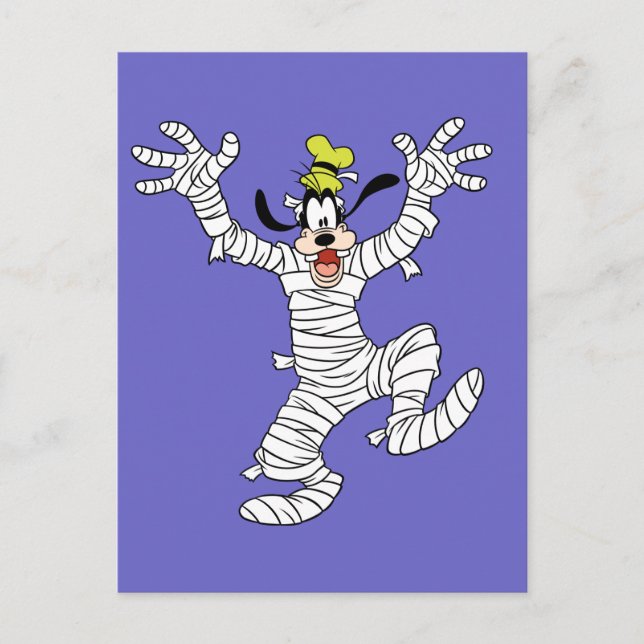 Carte Postale Halloween Mummy Goofy (Devant)