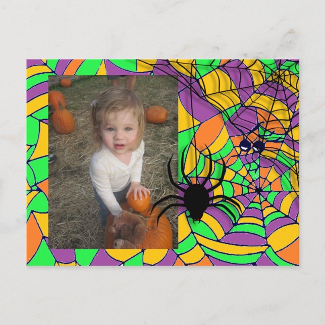 Carte postale Halloween photo personnalisée (Devant)
