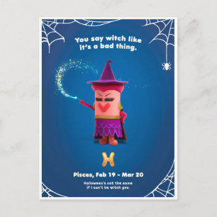 Carte postale Halloween pour les poissons
