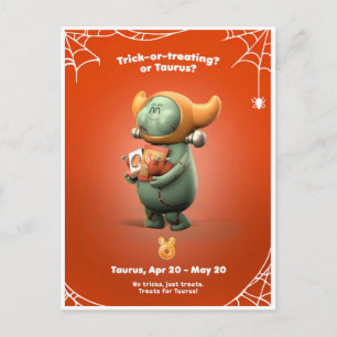 Carte postale Halloween pour Taurus