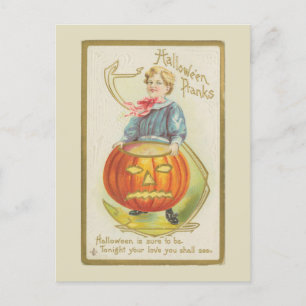 Carte Postale Halloween Pranks Vintage