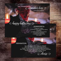 Carte postale Halloween Recette Cocktail