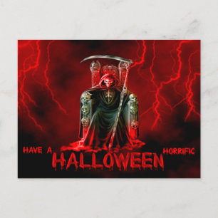 Carte Postale Halloween/Reeper Grim avec éclaircis