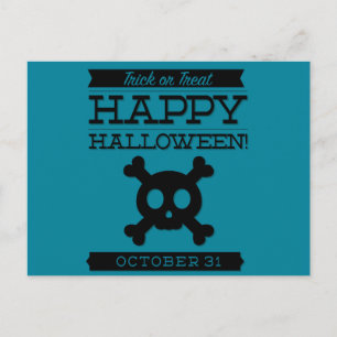 Carte Postale Halloween rétro typographique