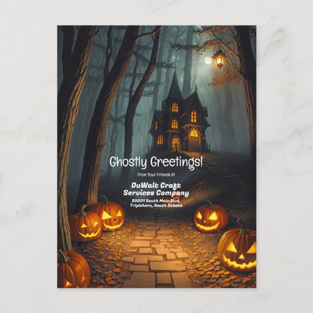 Carte postale Halloween Road Business Holiday Prom (Devant)
