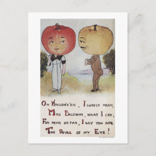 Carte Postale Halloween SalutationTêtes Apple
