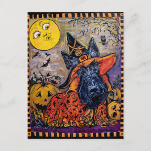 Carte Postale Halloween Scottie