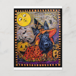 Carte Postale Halloween Scottish Terrier