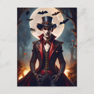 Carte Postale Halloween Steampunk Gothique Zombie Vampire