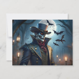 Carte Postale Halloween Steampunk Southern Gentleman Zombie