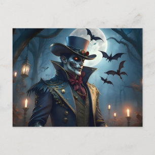 Carte Postale Halloween Steampunk Southern Gentleman Zombie