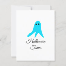 Halloween temps bleu fantôme gribouiller main dess